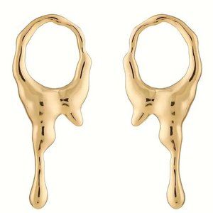 DRIP DRIP DRIP LONG 18K GOLDCLAD DRIPPING EARRINGS 53